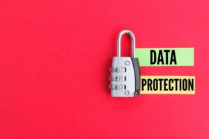 a padlock and the words data protection
